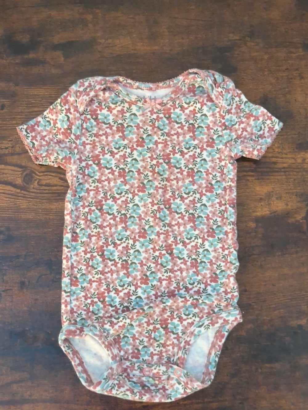 5/$25 Child of mine Floral Onesie Bodysuit 12M